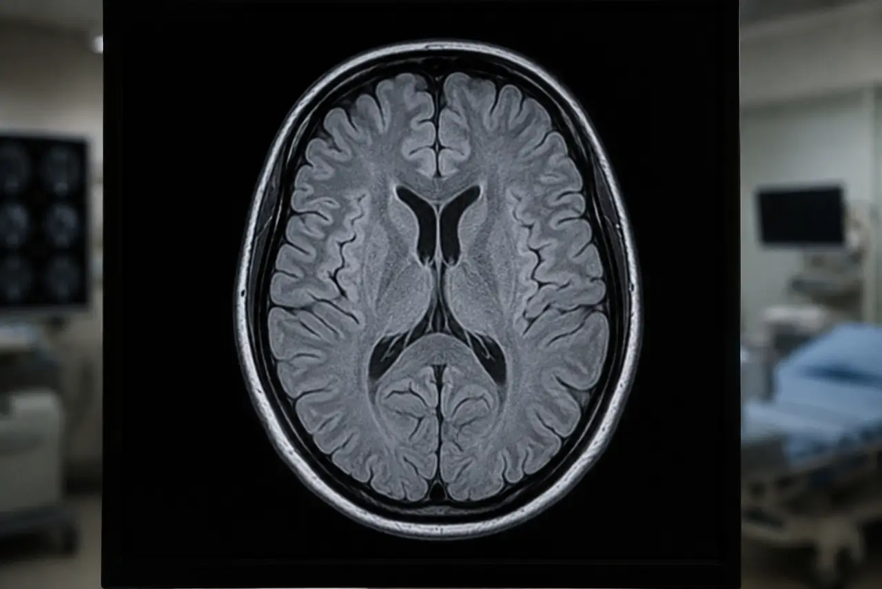 Imagen de resonancia magnética cerebral utilizada para explicar el mito del hemisferio izquierdo y derecho
