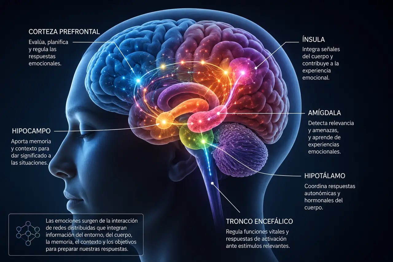 Regiones y redes cerebrales implicadas en el procesamiento de las emociones